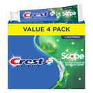 Pasta de Dente Crest Whitening Plus Scope Complete - Pacote com 4 (163ml cada)