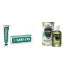 Pasta de Dente Marvis Classic Strong Mint 108ml e Enxaguante Bucal 120ml