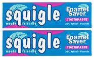 Pasta de dente Squigle Enamel Saver Canker Sore Prevention, pacote com 2