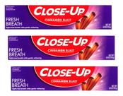 Pasta de dentes Close Up Cinnamon Anticavity com flúor 180mL x3