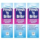 Pasta de limpeza de dentaduras Fresh 'n Brite para remoção rápida de manchas Pasta de limpeza de dentaduras Fresh 'n Brite para remoção rápida de manchas