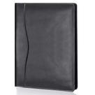 Pasta de portfólio de couro Padfolio Business Black para homens e mulheres Pasta de portfólio de couro Padfolio Business Black para homens e mulheres