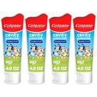 Pasta Dental Colgate Kids Bluey 4 Paquetes de 130 ml Sabor Burbuja Frutal