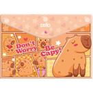 Pasta Envelope A4 BE CAPY com Botão Laranja Pacote com 10
