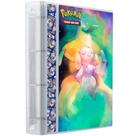 Pasta Fichário Álbum Cristal Cartas Cards Pokémon Com 30 Folhas 9 Bolsos 4 Argolas