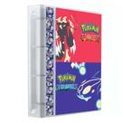 Pasta Fichário Álbum Cristal Cartas Cards Pokémon Kyogre Groudon com 10 Folhas 9 Bolsos 4 Argolas
