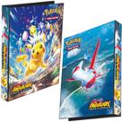 Pasta Fichário Álbum Pokémon Fagulhas Impetuosas Pikachu Latios Latias Capa Dura - 074427160807