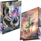Pasta Fichário Álbum Pokémon Forças Temporais Onda Ando e Folhas Férreas 4 Argolas Capa Dura