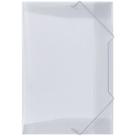 Pasta Ofício Soft Cristal Transparente 335x235x0,35mm Aba Elástico Polibras