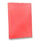 Pasta Organizadora 40mm Aba Elástica Ofício Vermelho Para Documentos