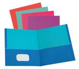 Pasta: papel texturizado Oxford, 2 bolsos, cores variadas, A4, 25P