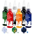 Pasta Pigmento Teexpert para Resina Epóxi: 300 ml Altamente Concentrada e Fácil de Misturar, Conjunto de 6 Cores Líquidas Opacas para Tingimento de Resina, Pintura Artística e Projetos DIY