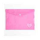 Pasta plástica envelope pink vibes coração leo&leo