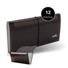Pasta Sanfonada 12 Divisórias Fumê Pequena c/ Visor e Elástico Dello Ideal p/ Porta Cheques Organizar Documentos Fichas