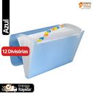 Pasta Sanfonada 12 Divisórias Tamanho A4 Ofício Azul Acp Cor:Azul