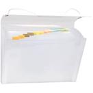 Pasta Sanfonada Duplicata 31 Divisórias Plástica Cristal