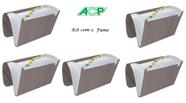 Pasta Sanfonada Plastica A4 12 Div. Fume Kit c/5 Pcs ACP