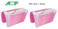 Pasta Sanfonada Plastica A4 12 Div. Rosa Kit c/2 Pcs ACP Pasta Sanfonada Plastica A4 12 Div. Rosa Kit c/2 Pcs ACP