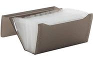 Pasta Sanfonada Plastica Duplicata 12Div New Line Fume