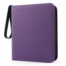 Pasta Top Loader WisOffice para 144 cartas, couro PU roxo