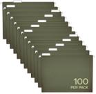 Pastas de arquivo Pendaflex Letter Size, pacote com 100 abas verdes