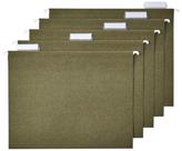 Pastas de arquivos suspensas Amazon Basics Standard Green, pacote com 50