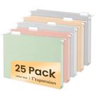 Pastas de arquivos suspensas SUNEE, tamanho carta de 25 unidades, cores pastel Pastas de arquivos suspensas SUNEE, tamanho carta de 25 unidades, cores pastel