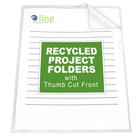 Pastas de projeto C-Line Recycled Reduced Glare Letter Clear