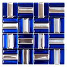 Pastilha Adesiva Baguete Cromada Azul - Kit com 4 Placas Adesivas 3M para Decoração Pastilha Adesiva Baguete Cromada Azul - Kit com 4 Placas Adesivas 3M para Decoração