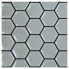 Pastilha Adesiva Colmeia Cinza - Kit com 4 Placas Adesivas 3M