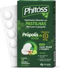 Pastilha Alívio p/ Garganta Phitoss Propolis e Vitamina C Sabor Menta, Limão e Gengibre 15 Pastilhas