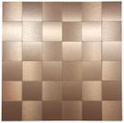 Pastilha Autoadesiva AL1001 - METAL ALUMINIO COBRE ESCOVADO 30x30cm