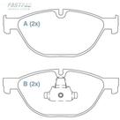 Pastilha de Freio Bmw Serie 5 2009 a 2019 WILLTEC FP1012