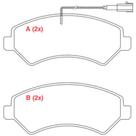 Pastilha de Freio Citroen Jumper 2018 a 2024 WILLTEC PW995 Pastilha de Freio Citroen Jumper 2018 a 2024 WILLTEC PW995