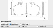 Pastilha de freio dianteira MB 709 710 914 Iv - TRW Pastilha de freio dianteira MB 709 710 914 Iv - TRW