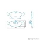 Pastilha de Freio Dianteira Meriva Joy / Maxx / Expression / Premium 04-10 / ... com alarme sonono
