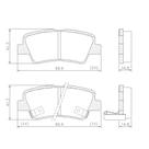 Pastilha de Freio PD/1356 Azera 3.3 11/12 Sonata 2.4 11/14 Optima 2.0 2.4 12/16 Traseira