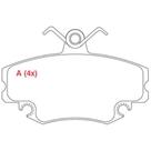 Pastilha de Freio Renault Megane 1997 a 2006 WILLTEC PW338