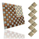 Pastilha De Vidro Adesiva Kit 10 Uni Parede Cozinha Lavabo Banheiro Sala Decorativa Moderna Requintado Aplicacao Facil