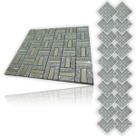 Pastilha De Vidro Adesiva Kit 20 Uni Parede Cozinha Lavabo Banheiro Sala Decorativa Moderna Requintado Facil Aplicacao