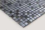 Pastilha De Vidro C/ Pedras Naturais Gs257 Preto15x15x8mm