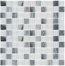 Pastilha de vidro com pedra MT713 MATISSE BRANCO PRETO 29x29cm
