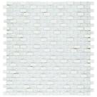 Pastilha de vidro com pedra - ST5102 - STRIP BRANCO 28,6x31,2cm