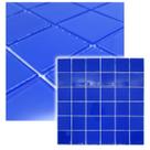 Pastilha de Vidro Cristal Azul Grande Lisa Blue 30x30cm - La Bella Griffe