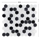 Pastilha de vidro e pedra MT706 - MATISSE PRETO/BRANCO 28,1x29,1cm Pastilha de vidro e pedra MT706 - MATISSE PRETO/BRANCO 28,1x29,1cm