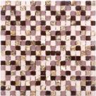 PASTILHA DE VIDRO FOSCO COM PEDRA GS502 - GLASS STONES ROSA 31x31cm