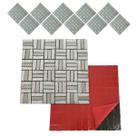Pastilha De Vidro Kit 10 Uni Adesiva Parede Sala Cozinha Banheiro Facil Aplicacao Decorativa Moderna Reforma Requintado