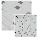 Pastilha de Vidro Para Cozinha Efeito Metalizado Branco Neve 30x30cm - La Bella Griffe Pastilha de Vidro Para Cozinha Efeito Metalizado Branco Neve 30x30cm - La Bella Griffe