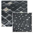 Pastilha de Vidro Para Motorhome Efeito Metalizado Preto e Fosco 30x30cm - La Bella Griffe