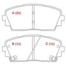 PASTILHA FREIO DIANT para PICANTO 1.0 11/